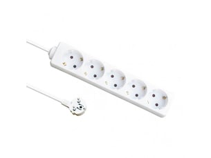 Multiprise fabrilamp alargadera 5 prises câble 3 m 3500 w blanc