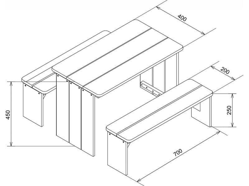  Axi table et bancs pour pique-nique zidzed xl A030.043.00 - Conforama B