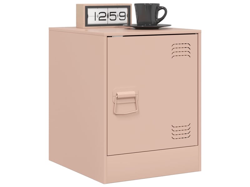  Table de chevet - cabinet de chevet - table de nuit rose 34,5x39x44 cm acier  - Conforama C