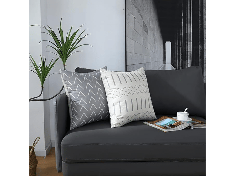  Housses de coussin, housses de coussin 45 x 45 cm lot de 4 housses de coussin carrées grises 18 x 18 cm lot de 4 pour patio extérieur jardin salon canapé d  - Conforama C