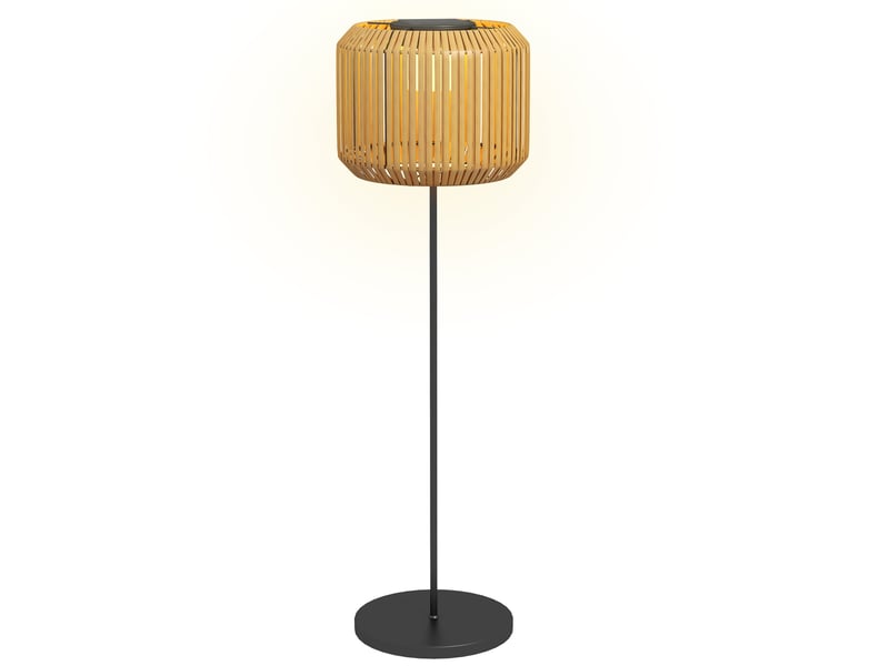  Lampadaire solaire 34x34x130 cm led acier jaune  - Conforama A