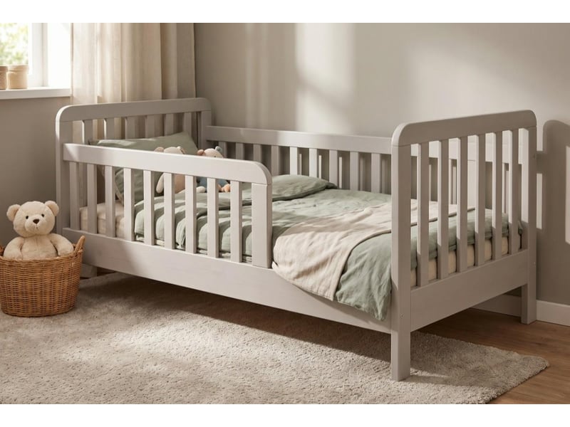  Yappyterra - lit enfant 160x80 cm - gris 4754010385904 - Conforama B