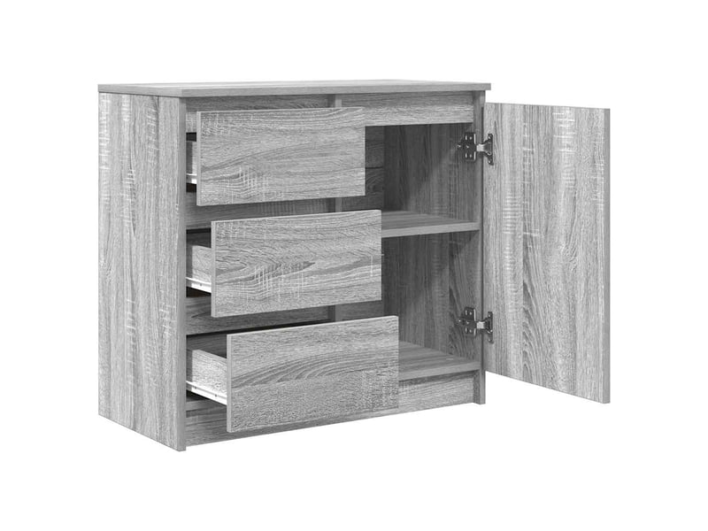 Buffet - bahut - meuble de rangement avec tiroir sonoma gris 71x35x65 cm bois d'ingénierie - Conforama E