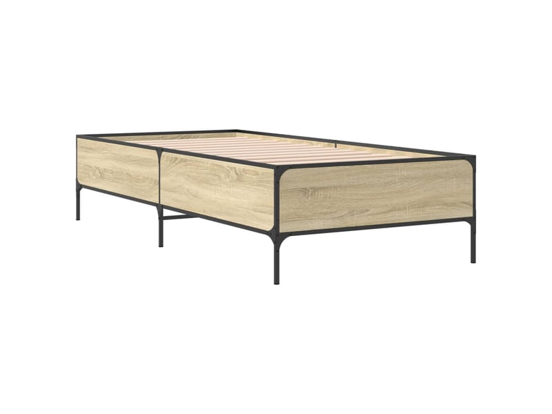  Lit simple- lit adulte -  cadre de lit sans matelas chêne sonoma 90x200 cm  - Conforama B