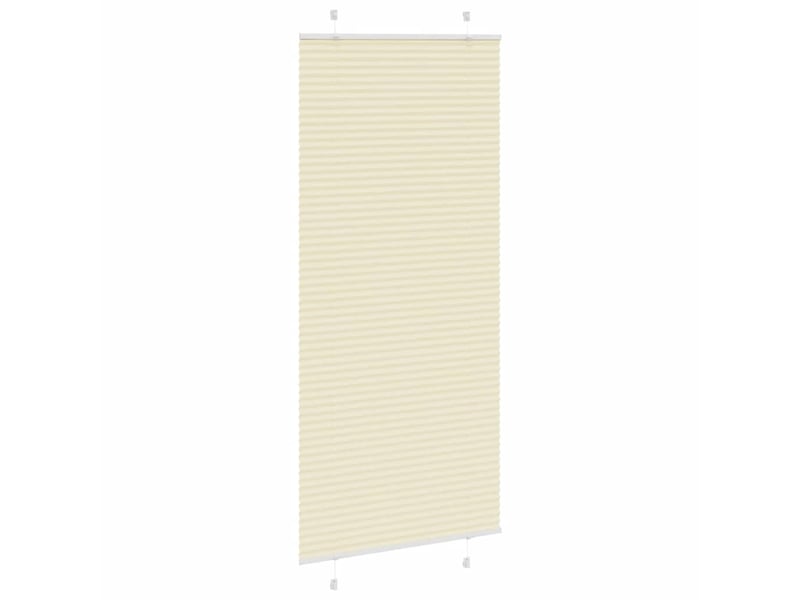  Store plissé, store de fenêtre crème 95x200 cm largeur du tissu 94,4 cm polyester cf46867  - Conforama C
