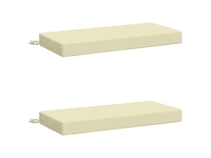 Lot de 2 coussins de banc, coussins d'assise soest 100 % polyester crème cf57226