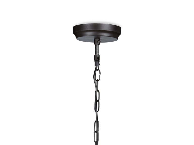  Lampe à suspension design industrielle chic abat-jour cloche 30 x 30 x 25 cm en métal brun 13_0003244  - Conforama C
