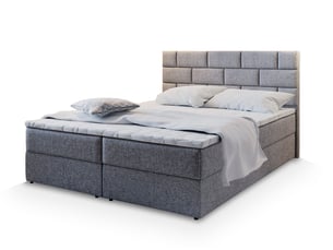 Lit avec rangement 160x200 cm <strong>MASSENO</strong>  <strong></strong> coloris gris