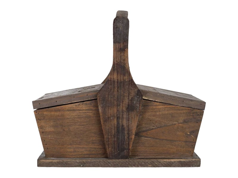  Panier en bois brun 36,5x25x31 cm h  - Conforama C