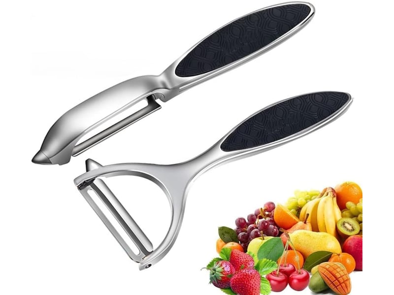 Éplucheur de pommes de terre de cuisine - éplucheur pivotant en forme de y en acier inoxydable pour légumes, carottes, fruits, avec poignée - Conforama A