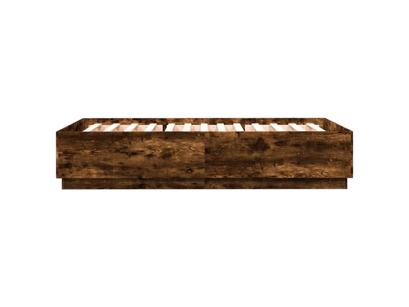  Lit double- lit adulte -  cadre de lit sans matelas chêne fumé 120x200 cm  - Conforama D
