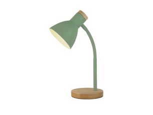 Lampe de bureau fabrilamp epiro 1 x e27 vert hêtre 40 x 15 x 15 cm bras flexible