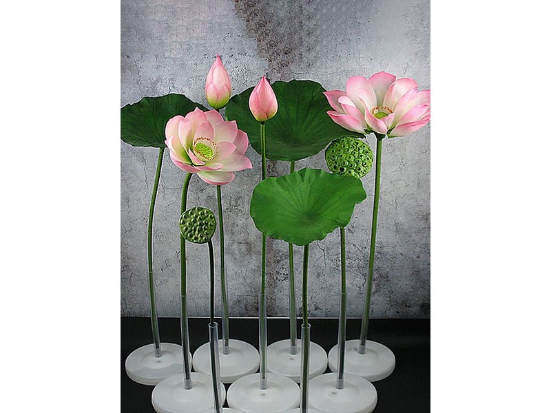 Fleur artificielle pod poupon avec tige pour décoration rustique de salon bouddha - Conforama D