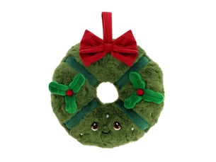Peluche couronne de noel - 22 cm