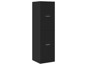 Armoire d'apothicaire moderne avec 4 tiroirs rangement 40 x 41 x 144,5 cm en bois d'ingénierie noir 02_0055659