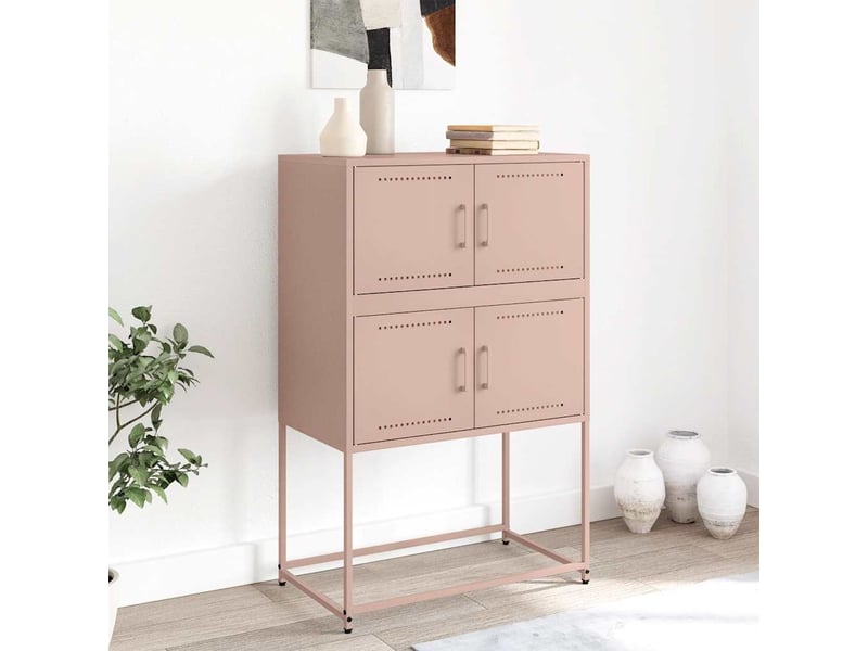  Buffet - bahut - meuble de rangement rose 68,5x38,5x107 cm acier  - Conforama C