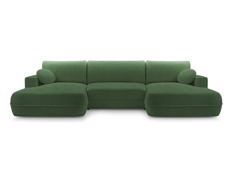  Canapé d’angle en u fonction lit peoni 364 cm vert foncé Peoni - Conforama A