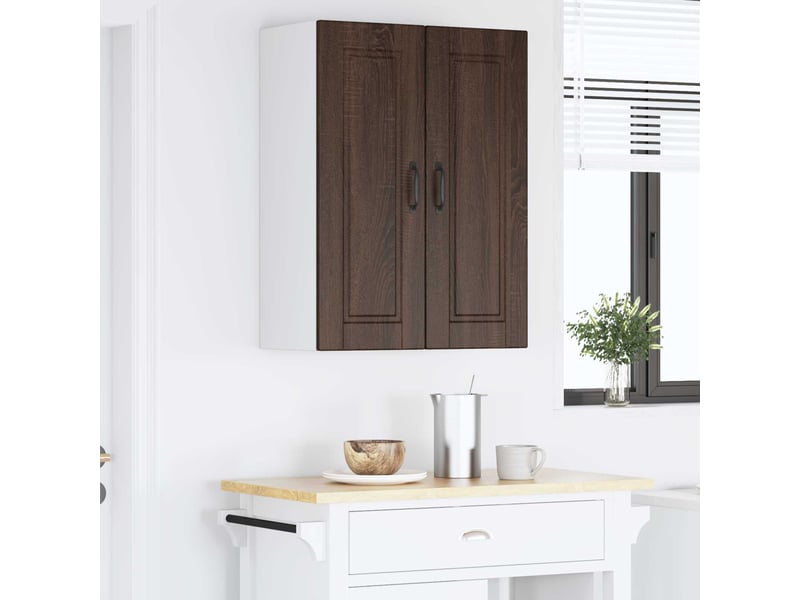  Meuble mural de cuisine | armoire de cuisine 2 pcs chêne brun bois d'ingénierie shl1883  - Conforama D