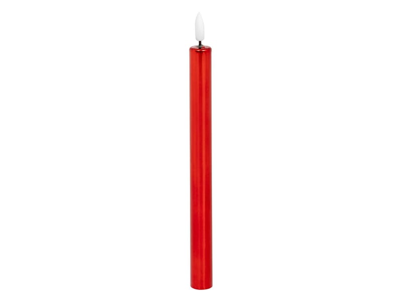  Lot de 2 bougies led bâton métal rouge TILIA - Conforama B