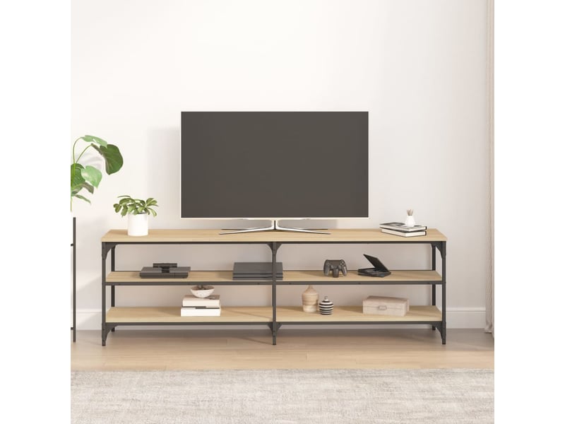  Meuble tv - banc tv - meuble de rangement chêne sonoma 160x30x50 cm bois d'ingénierie  - Conforama C