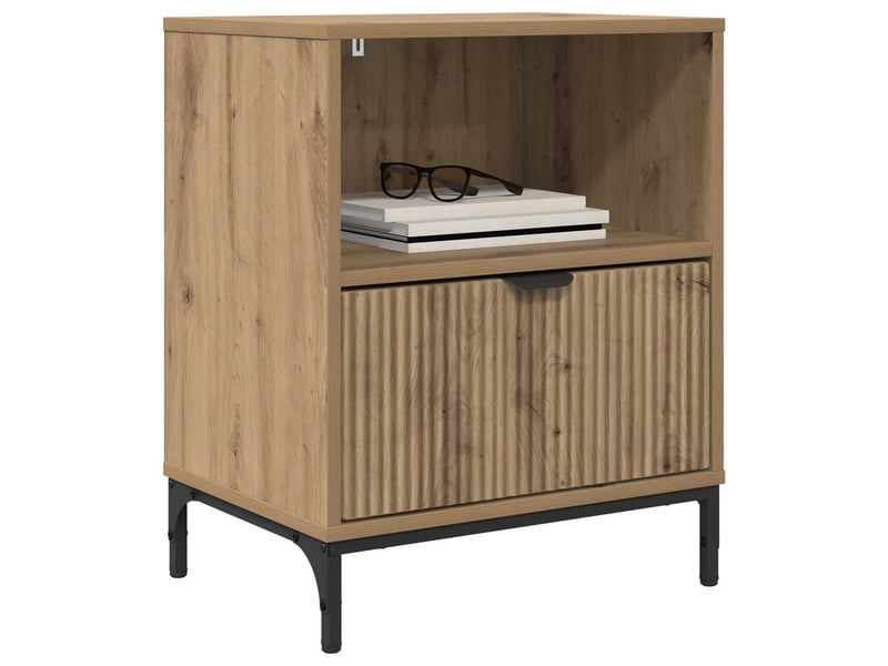  Table de chevet - cabinet de chevet - table de nuit 2 pièces chêne artisanal 49 x 36 x 61 cm  - Conforama B