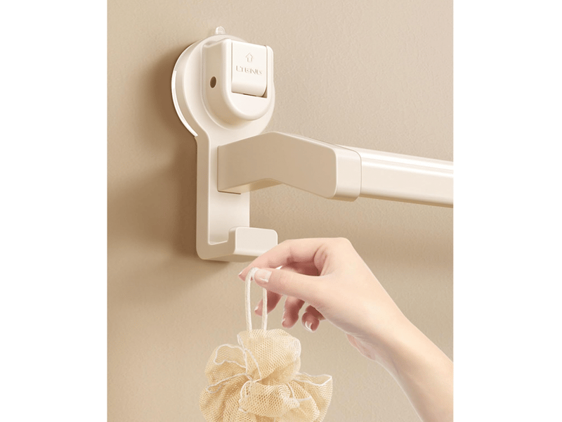  Barre porte-serviettes à ventouse, porte-serviettes de salle de bain amovible, porte-serviettes mural, tige simple blanc laiteux 30 cm XLH-LJY-002153JY - Conforama C