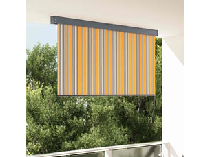 Store enrouleur, store à rouleau jaune et bleu 180 x 250 cm tissu et aluminium cf45280