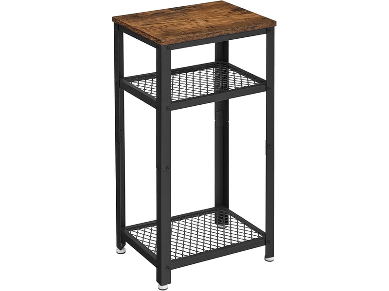  Table de chevet - leobert - brun rustiquenoir - 40 x 30 x 75 cm  - Conforama A