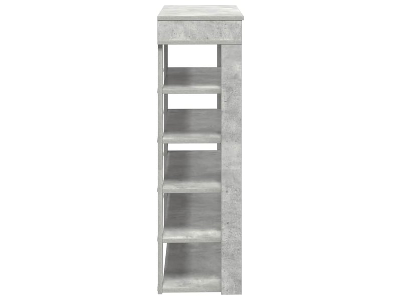  Meuble à chaussures, étagère à chaussures gris béton 80x30x98 cm bois d'ingénierie  - Conforama E