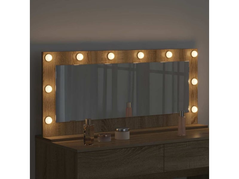  Miroir de vanité, miroir de coiffeuse chêne sonoma 100 x 45 x 18 cm rectangulaire cf62767  - Conforama C