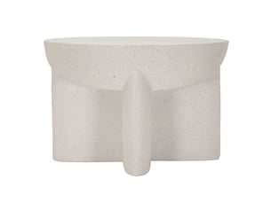 Table basse history en mgo crème ø 63,8x42,5 cm