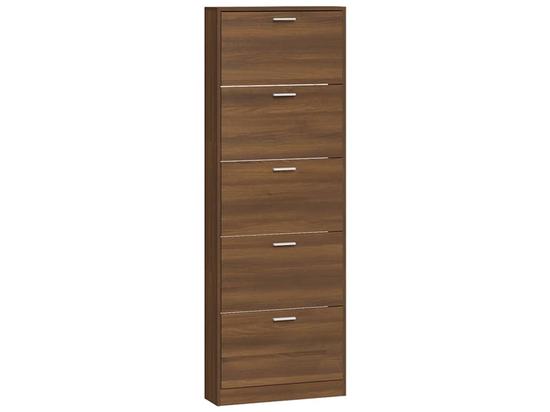  Meuble à chaussure | armoire à chaussures chêne marron 59x17x169cm bois d'ingénierie  - Conforama A