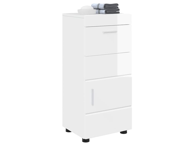  Ensemble d'armoire de salle de bain tulum blanc brillant cf62970  - Conforama C
