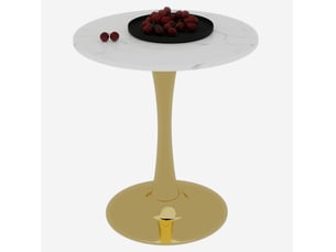 Table basse rond(e) coloris bicolore OKWISH  - 70 cmx70 cm