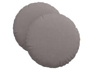 Lot de 2 coussins de siège, coussins décoratifs tissu taupe ø40 x 13 cm cf59864