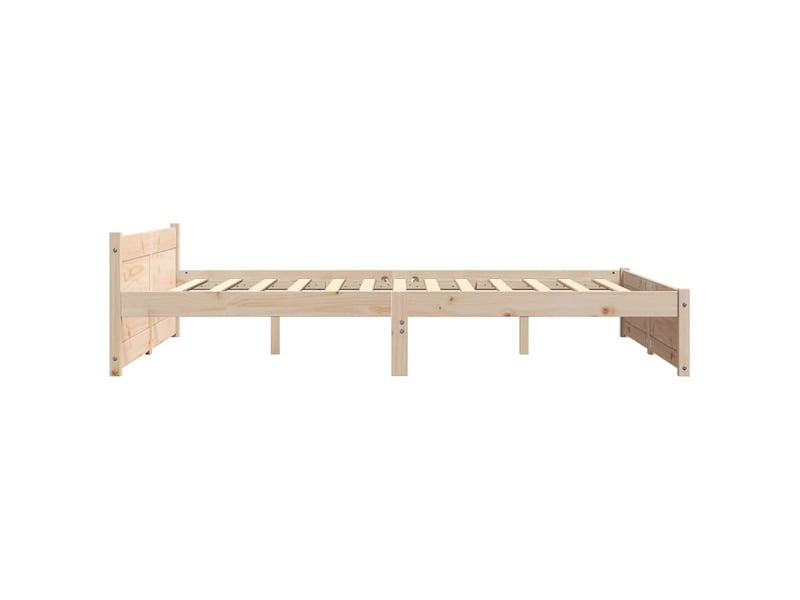  Lit double- lit adulte -  cadre de lit sans matelas bois massif 135x190 cm  - Conforama D