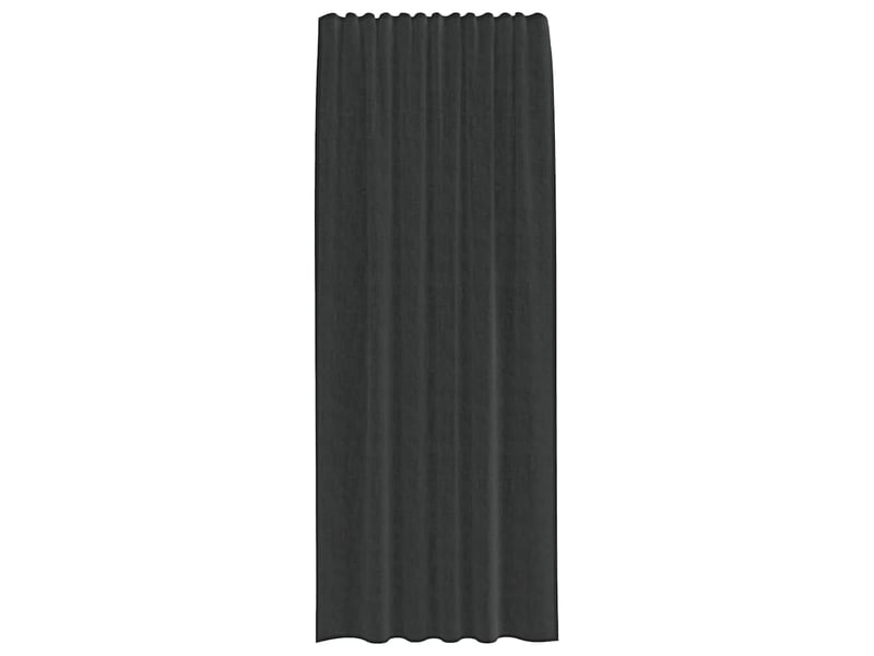  Lot de 2 rideaux en voile, voilages avec passe-tringles noir cf44478  - Conforama D
