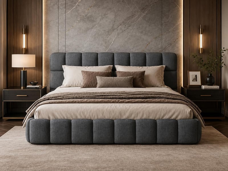  Lit 2 places 140x200 cm coloris gris  - Conforama B