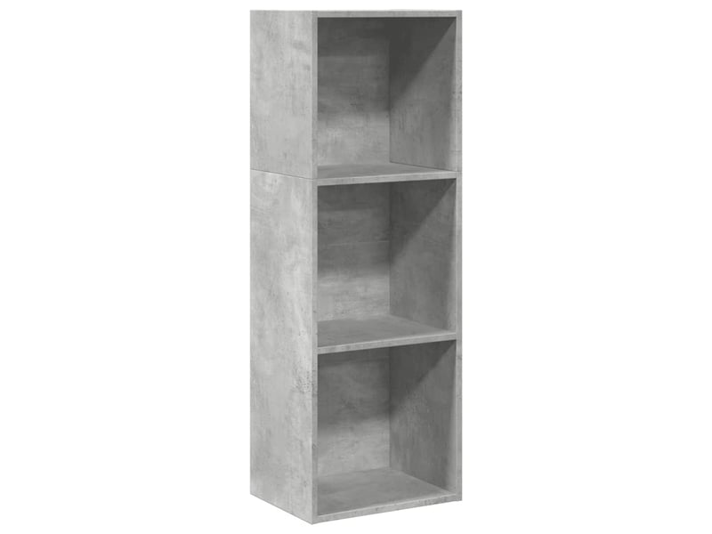  Bibliothèque, meuble de rangement salon gris béton 40x30x114 cm bois d'ingénierie  - Conforama A