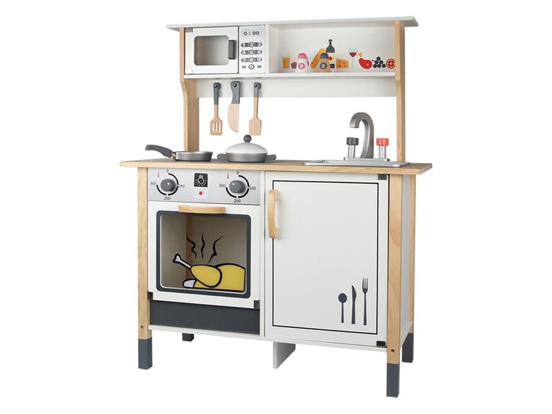 Cuisine en bois toute équipée - avec accessoires - 86 cm GTK452 - Conforama B