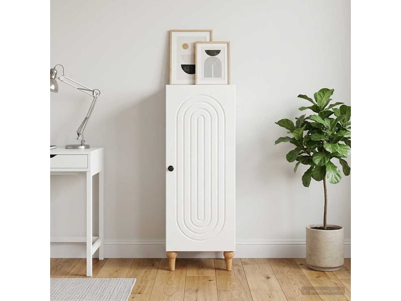  Buffet - bahut - meuble de rangement blanc brillant 33 x 34,5 x 90 cm bois d'ingénierie  - Conforama B