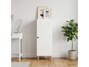 Buffet - bahut - meuble de rangement blanc brillant 33 x 34,5 x 90 cm bois d'ingénierie