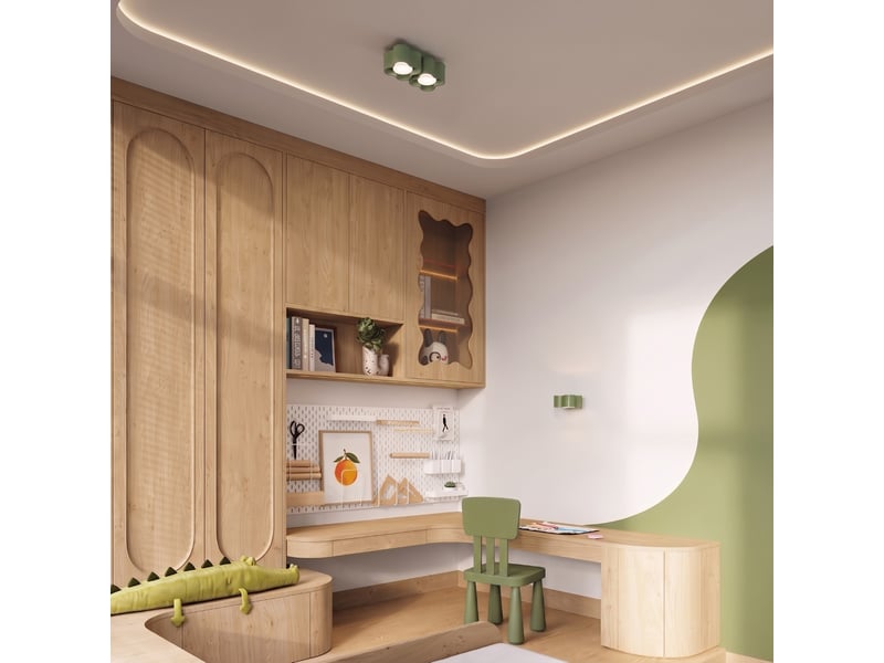  Applique ovio sauge gx53 aluminium moderne 6x12x14.5cm SL.3409 - Conforama C