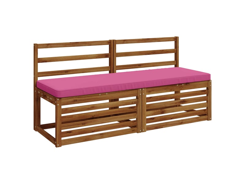 Lot de 2 coussins de banc, coussins d'assise vught 100 % polyester rose cf58064 - Conforama C