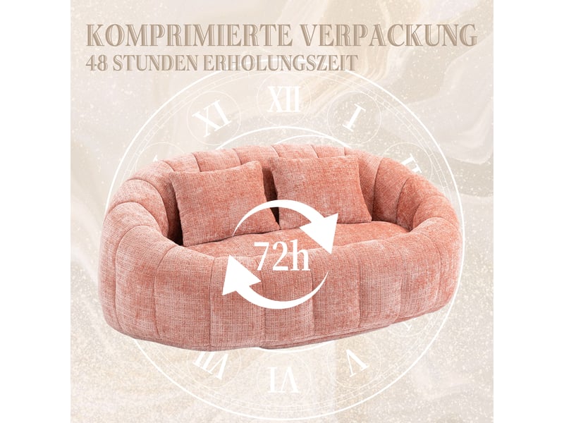  Pouf et fauteuil velours rose – dossier haut, coussin moelleux, pour adulte et enfant  - Conforama D