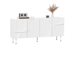 Buffet 4 porte(s)  0 tiroir(s) OKWISH  - 160 cm coloris blanc 
