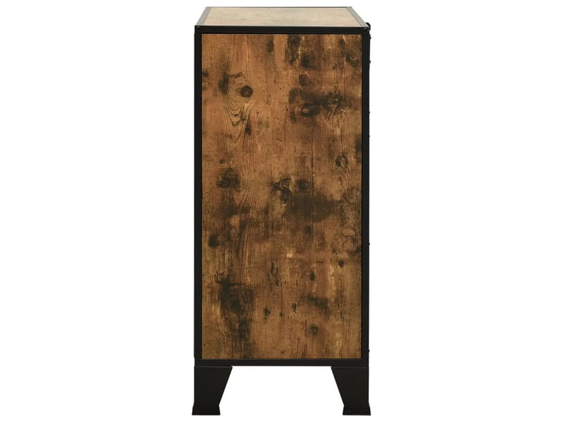  Armoire de rangement industrielle urbaine avec 2 étagères 72 x 36 x 82 cm en métal marron rustique 02_0046800  - Conforama C
