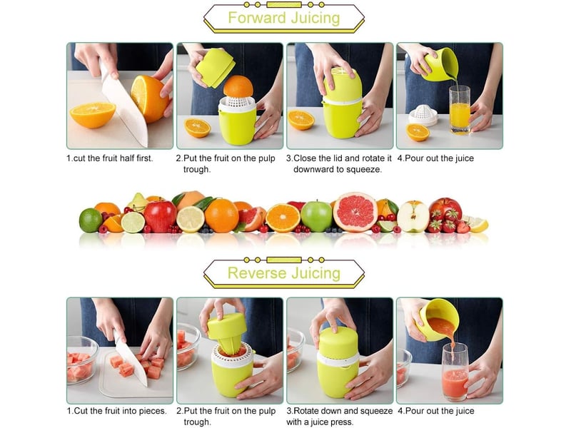  Presse-citron manuel design forme citron jaune - double usage pour orange et pamplemousse  - Conforama D