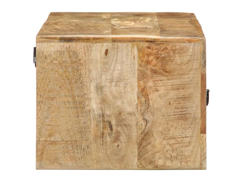  Meuble tv - banc tv - meuble de rangement mural 100x32x25 cm bois massif manguier brut  - Conforama C