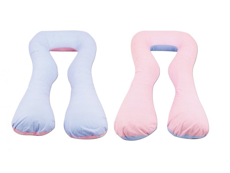  Coussin à usages multiples bleu à carreaux  rose à carreaux 4200421.20 - Conforama A